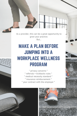 Making a plan for a wellness program.