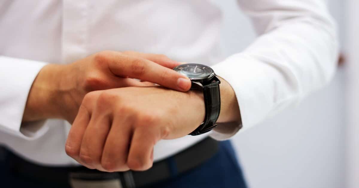 Man checking his watch.