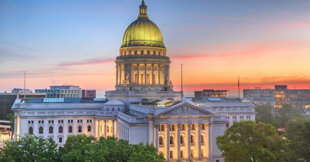 Wisconsin state capitol building.