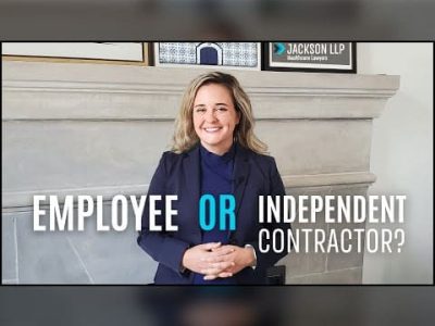 Erin Jackson and the text Employee or Independent Contractor?