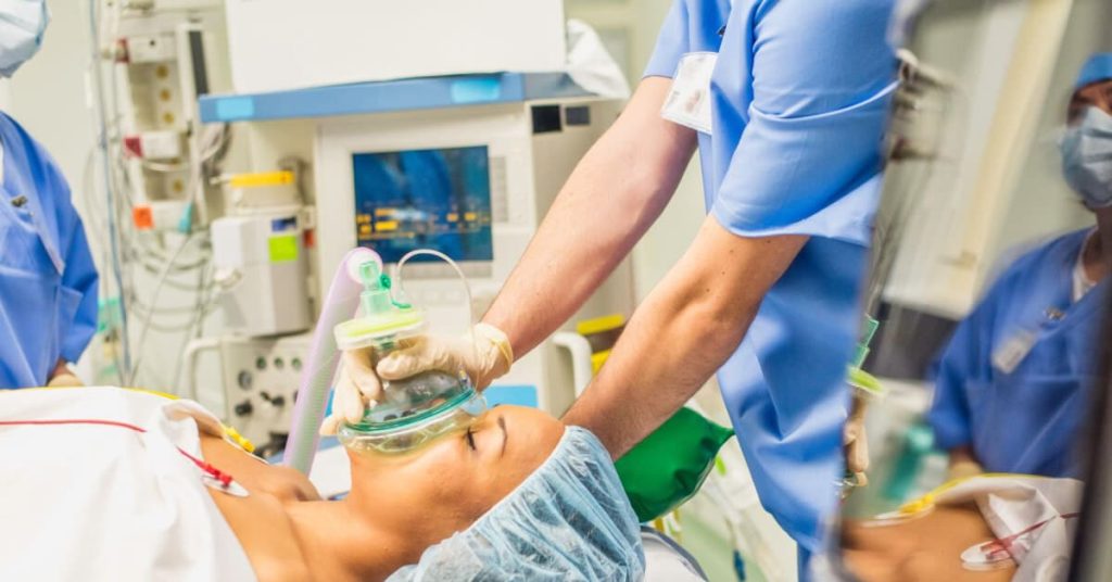 Emergency room staff with a patient