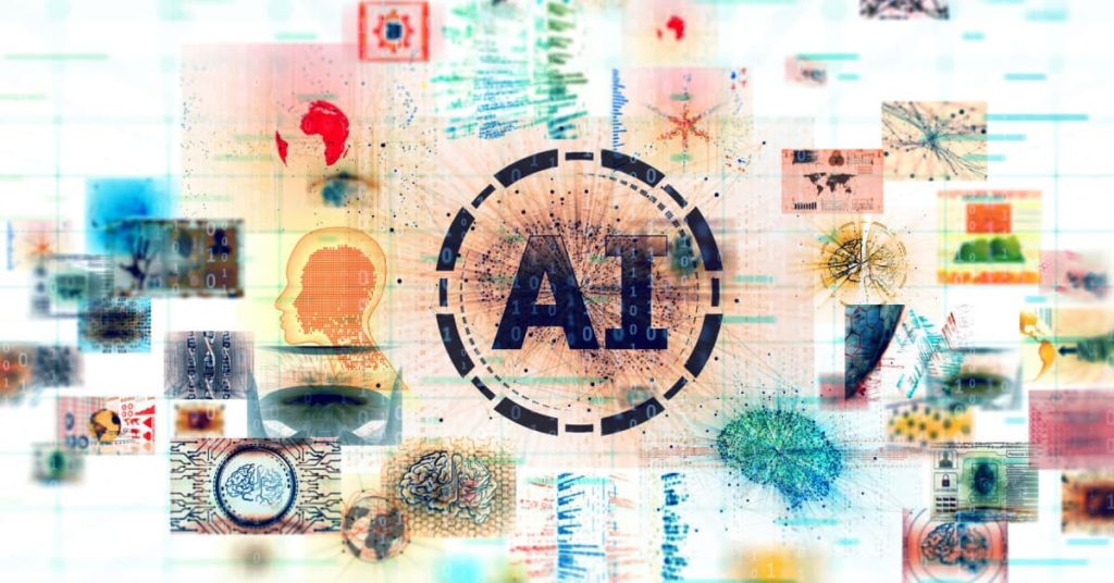 Abstract illustration of artificial intelligence.
