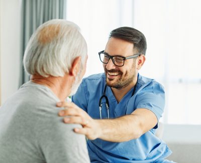 Physician discussing concierge medicine options with a patient.